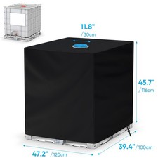 Heavy Duty IBC Water Tank Cover Waterproof For 1000L Container Sun UV Protective