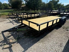 2025 Stanley Trailers 83X18 PIPE TOP OPEN TRAILER Utility Trailer SLIDE IN RAMPS