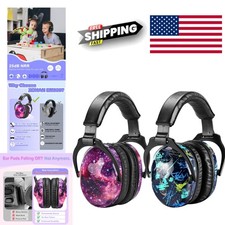 Kids Ear Protection Muffs 2 Pack Adjustable Hearing Safety Earmuffs for Concerts