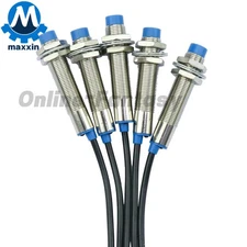 5Pcs LJ12A3-4-Z/BY NO PNP Inductive Proximity Sensor Switch M12 Detector 4mm US