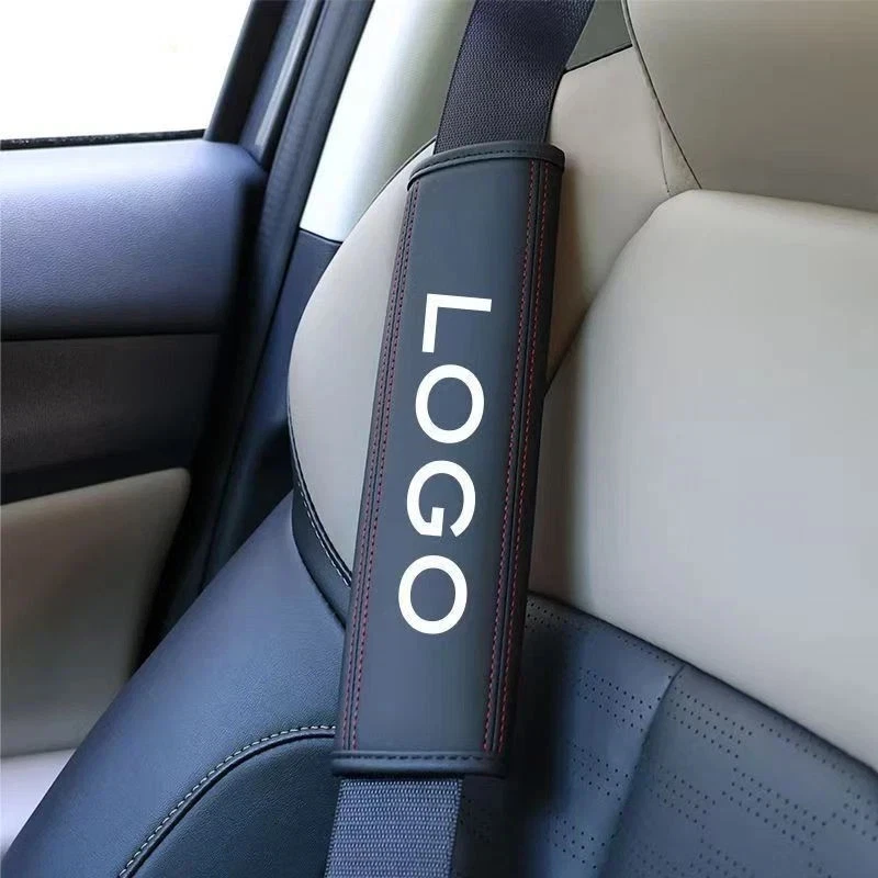 1pairLeather Car Seat Belt Shoulder Pads Covers Cushion Protector For Lincoln - Image 2 of 4