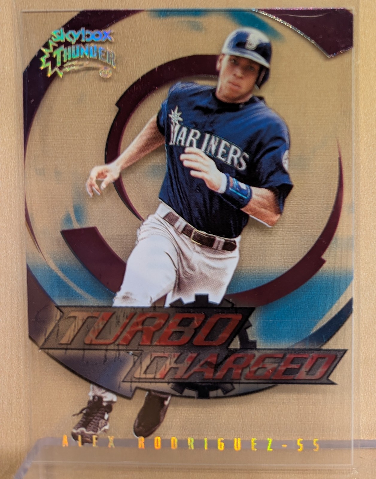 1999 Skybox Thunder TURBO CHARGED #8 Alex Rodriguez Mariners RARE ACETATE INSERT