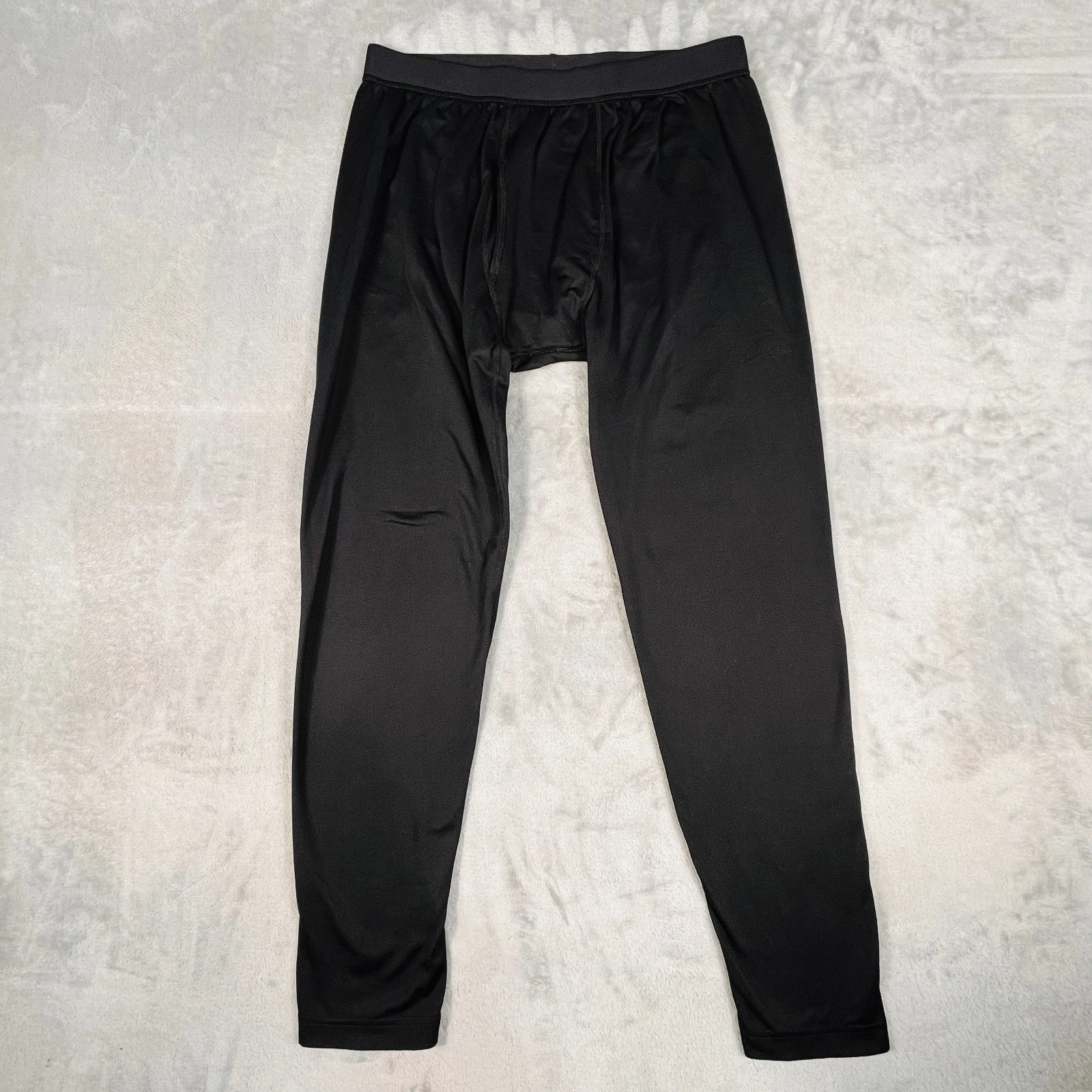 Duluth Trading Base Layer Men's Lx32 Black Long John Fleece Pants