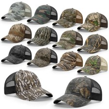 Richardson 111P Snapback Hat Garment Washed Printed Trucker Cap