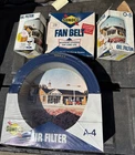 Vintage Sunoco Display Lot Air Filter Oil Filter Fan Belt