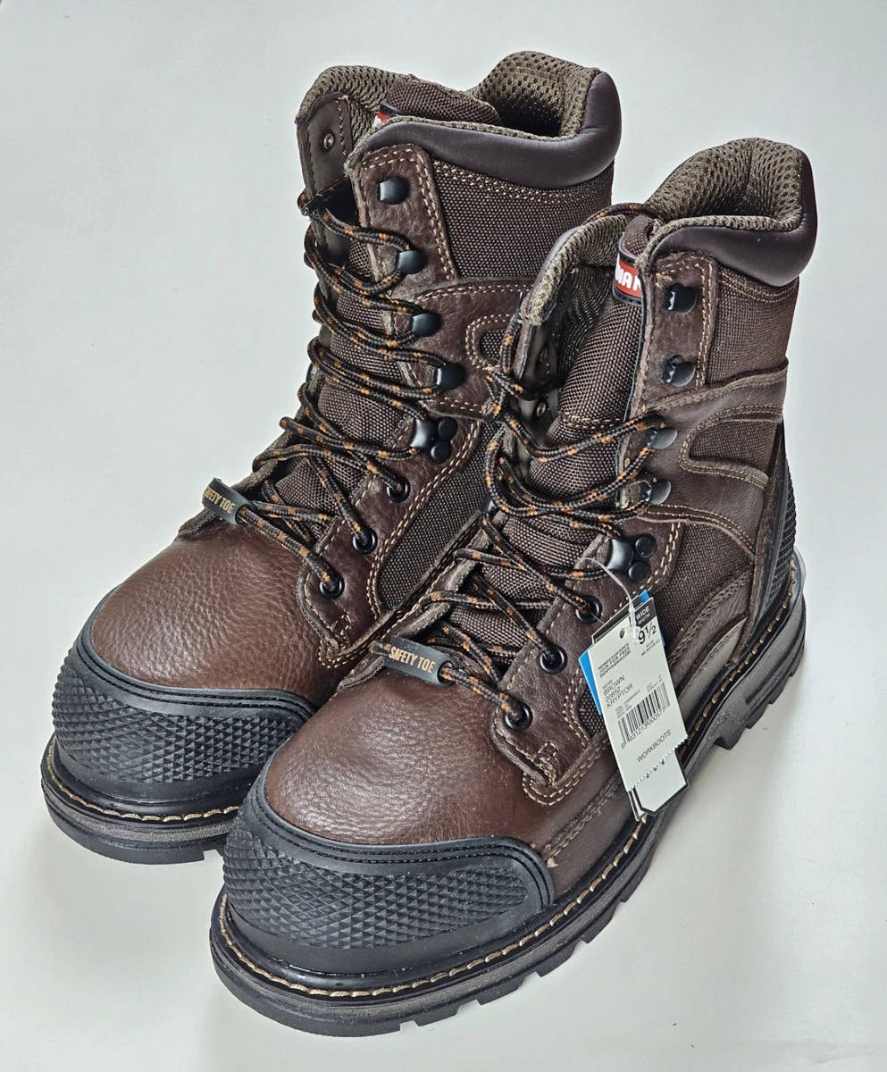 Craftsman Kryptor Mens Brown Leather Steel Toe Waterproof Work Boots 12W clean Craftsman Workwear Brown Boots for Men for Sale | Shop New  main image 3