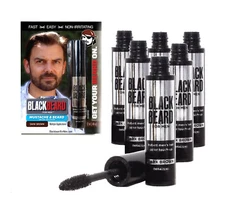 Blackbeard for Men Instant Beard Color – Beard Dye Alternative – 12ml / 6 pk