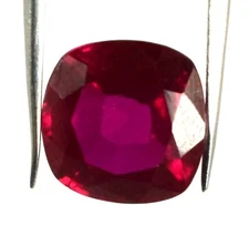 5.90 Ct Burma Red Ruby Great Luster Gemstone Natural Cushion Certified B24442