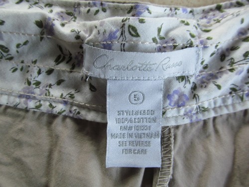 Cute CHARLOTTE RUSSE Jr Ladies Sz 5 Beige/Tan SHORTS 100% Cotton-No Stretch EUC - Picture 8 of 12