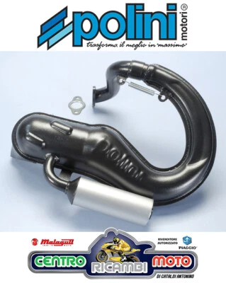 Silencieux Pot D'Échappement Polini Piaggio Vespa 50 Pk XL HP FL2 Aluminium - Photo 1/2