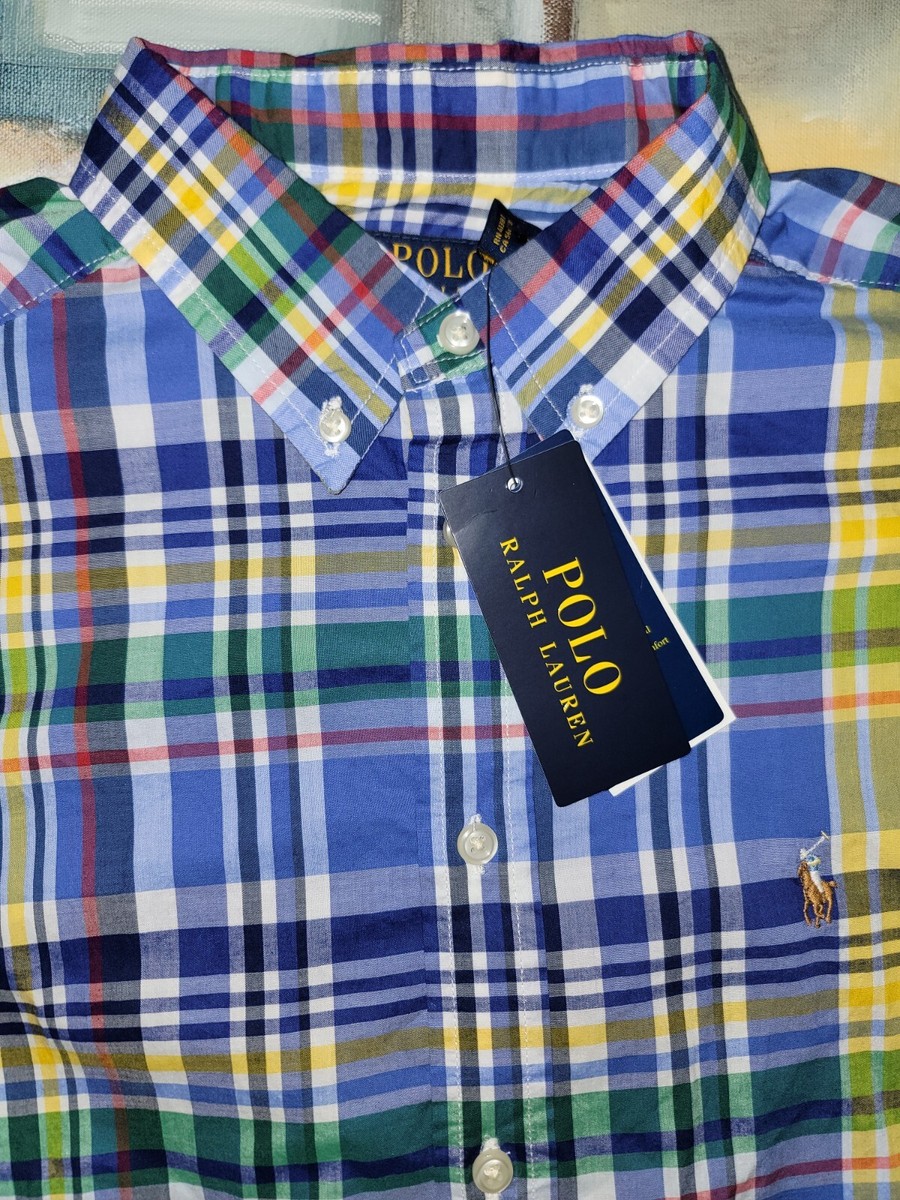 美品　Polo byRalphLauren 男の子　　ウール　チェック Polo Ralph Lauren Boys M 10-12 Classic Multi Plaid Natural