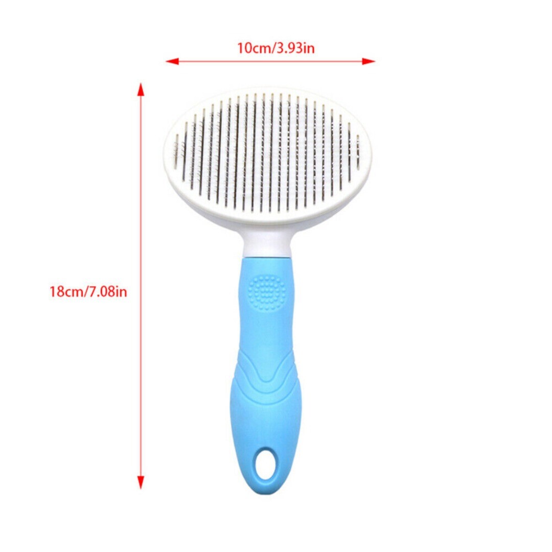 Pet Dog Cat Clean Grooming Self Cleaning Slicker Brush Massage Hair Remover Comb