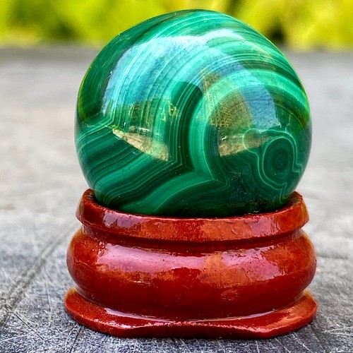 26G Natural malachite ball quartz crystal energy ball Divination meditation - 第 9/14 張圖片