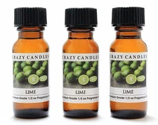 3 Lime 1/2oz Premium Grade Scented Fragrance Oil Crazy Candles