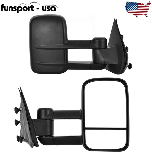 Pair Tow Mirrors for 2014-2018 Chevy Silverado Sierra 1500 /15-18 2500HD 3500HD