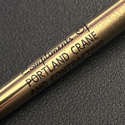 Vintage Ballpoint Pen Portland Crane and Contracting N.E. Sandy Blvd Oregon