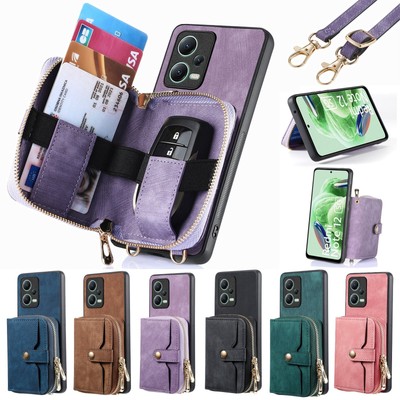 Crossbody Zipper Wallet Leather Case Cards Holder Bag Purse Cover