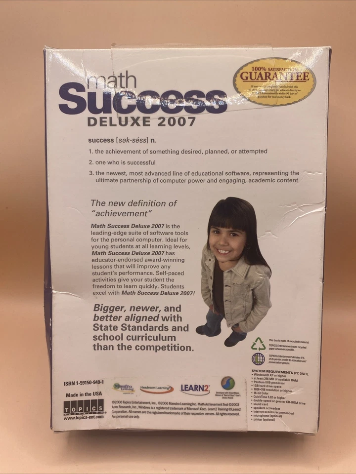 Math Success Deluxe 2007 • PC CD-ROM • Grades 4-12 • Topics Education - Image 2 of 4