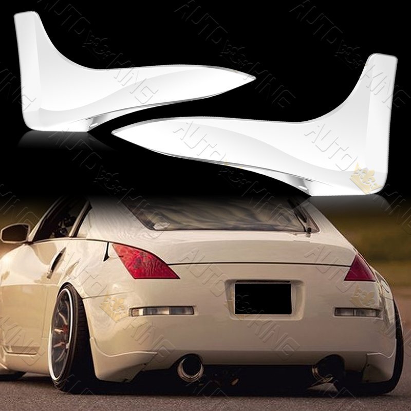 FOR 03-09 NISSAN 350Z Z33 PAINTED WHITE REAR BUMPER MUD GUARDS
