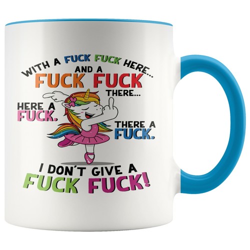 UNICORNIO con una F#ck F#ck aquí no doy una taza de color F#ck unicornio divertida taza de regalo - Imagen 7 de 12