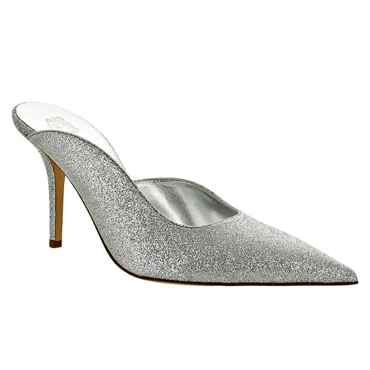 Gia Borghini Women's Abella Glitter Pointed Toe Heel Mules