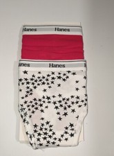 2 Pair Women's Hanes Thong Underwear Breathable Cotton Originals Tag free Med/6