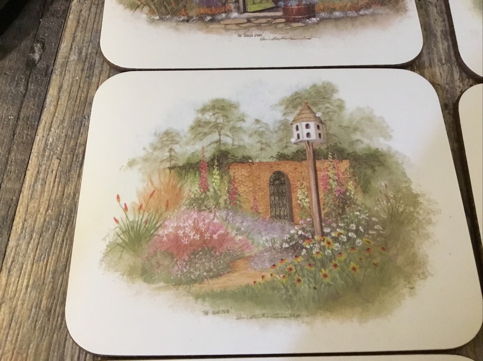 Kelsey Coasters From England Christopher Scales Designs Gardens Set Of