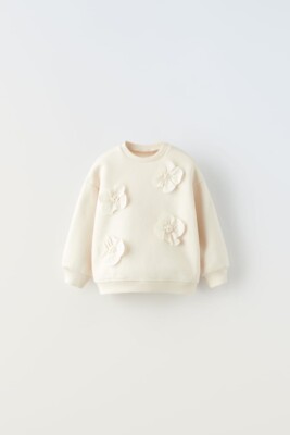Zara Pull à col rond, blanc - Vêtements