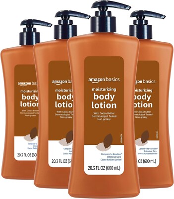 Cocoa Butter Body Lotion, 20.3 Fl Oz Pack of 4 | Lightly scented