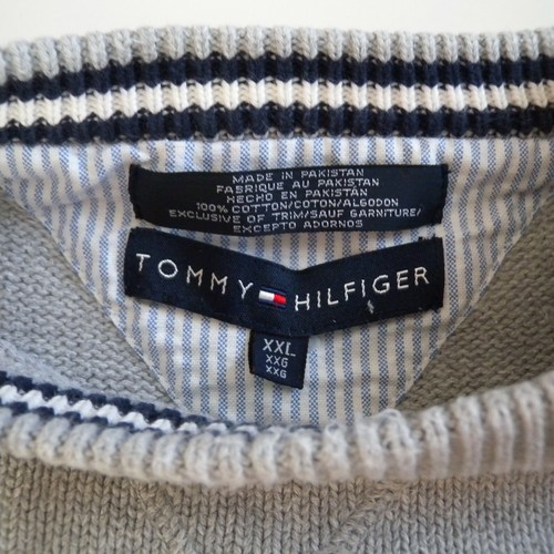 Tommy Hilfiger Men's Solid Crew Neck Knit Sweater Gray Lion Crest Logo Size XXL - Picture 5 of 6