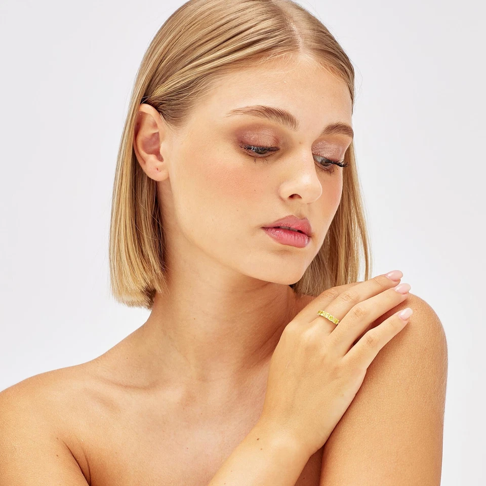 BROSWAY FANCY ANELLO DA DONNA IN ARGENTO 925 E ZIRCONI FEY14C ENERGY YELLOW N.14 - Immagine 2 di 4