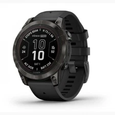 Garmin fenix 7 Pro Sapphire Solar Gray DLC Titanium with Black Band 010-02777-10