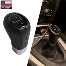 5 Speed Shift Knob Black PU Leather For BMW E36 E46 M3 Z4 3.0 E90 E91 E92 M5 E39
