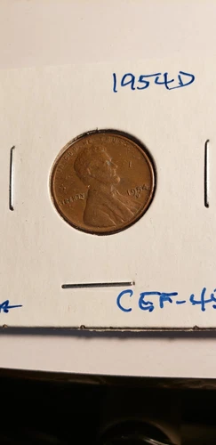 1954 D LINCOLN WHEAT PENNY CENT CHOICE EXTREMELY FINE CONDITION  ba