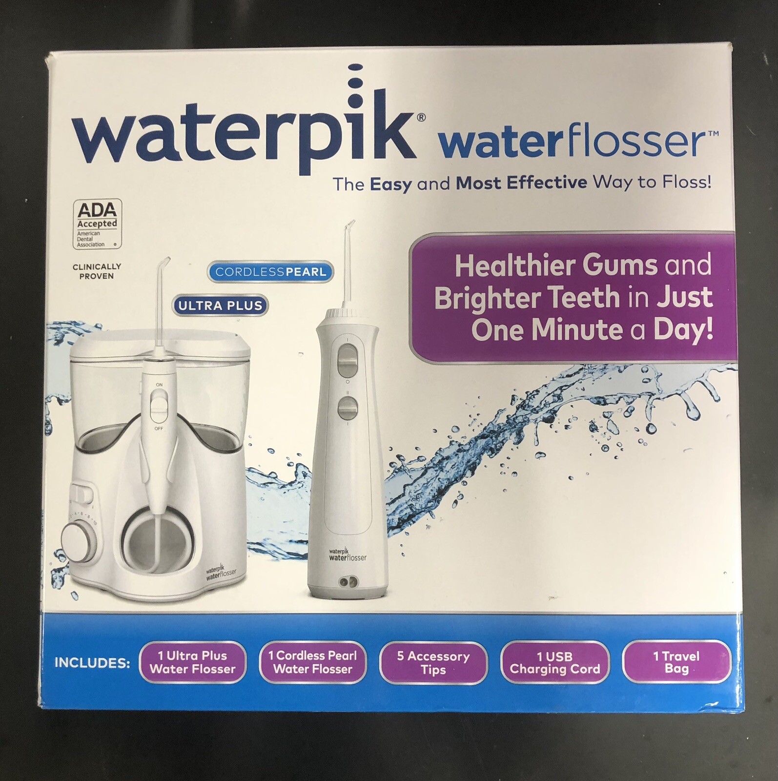 Waterpik Ultra Plus and Cordless Pearl Water Flosser Combo Pack Open Box Sealed 73950317153 eBay