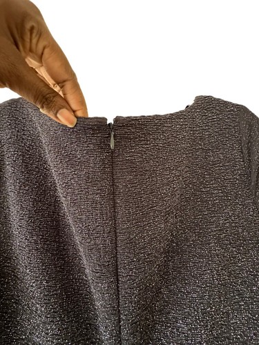 Eliza J Sparkle Rhinestone Dress Cinched Waist Shimmering Glam Size 14 - Picture 4 of 13