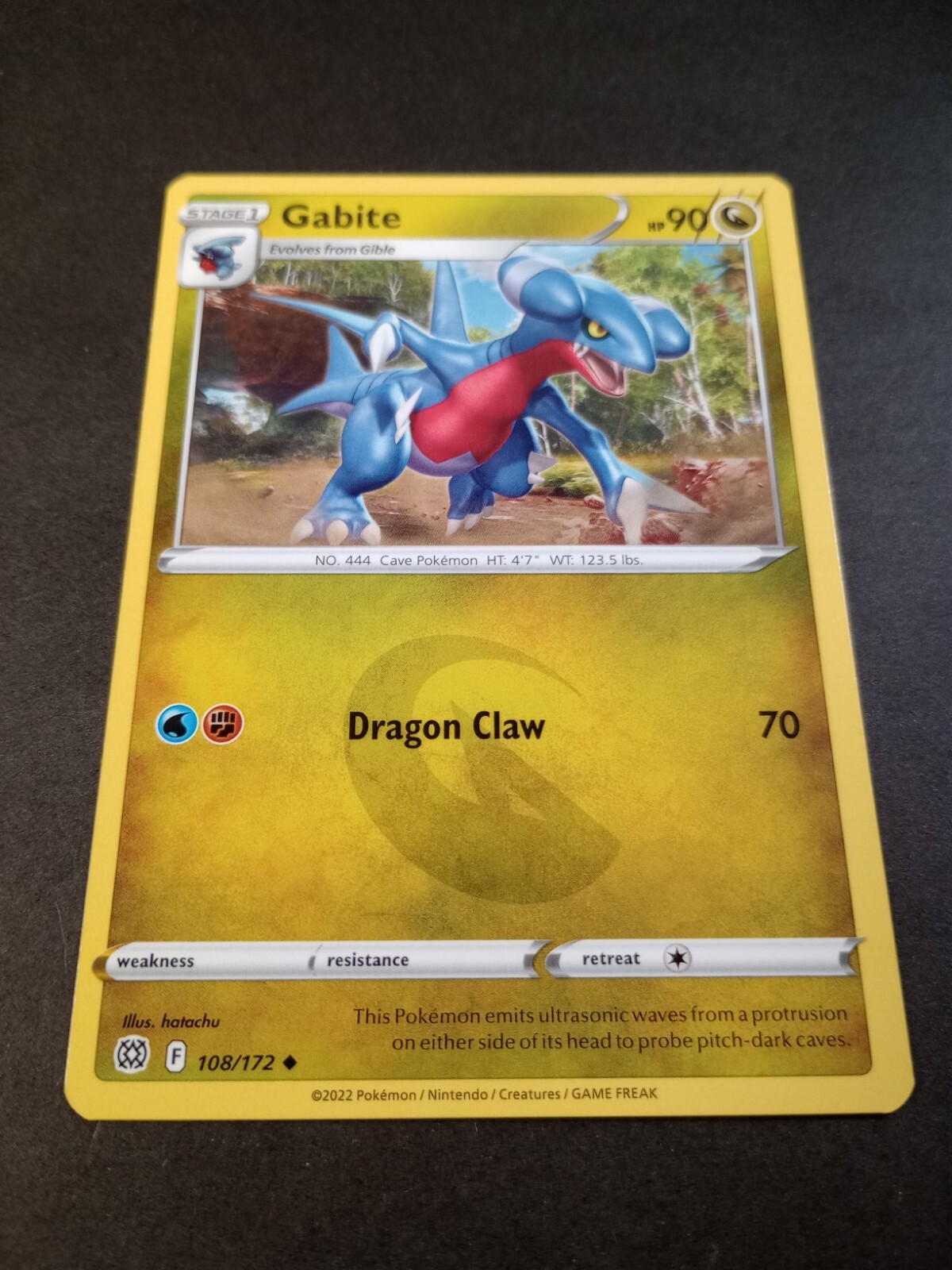 Pokemon Brilliant Stars Gabite Uncommon Card 108/172 NM