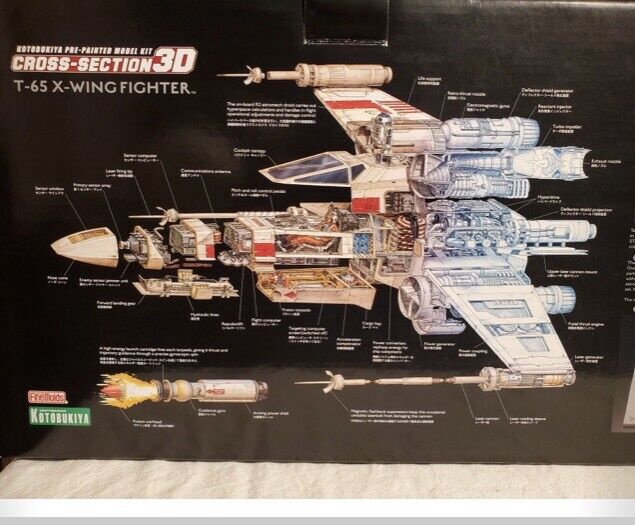 Kotobukiya Star Wars Artfx Crosssection 3D X-Wing Set 1/35 Kotobukiya Star Wars Artfx Crosssection 3D X-Wing Set 1/35