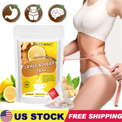 24Bags Turmeric Ginger Cinnamon Tea 100% Natural Support Brain Weight Sleep-Skin