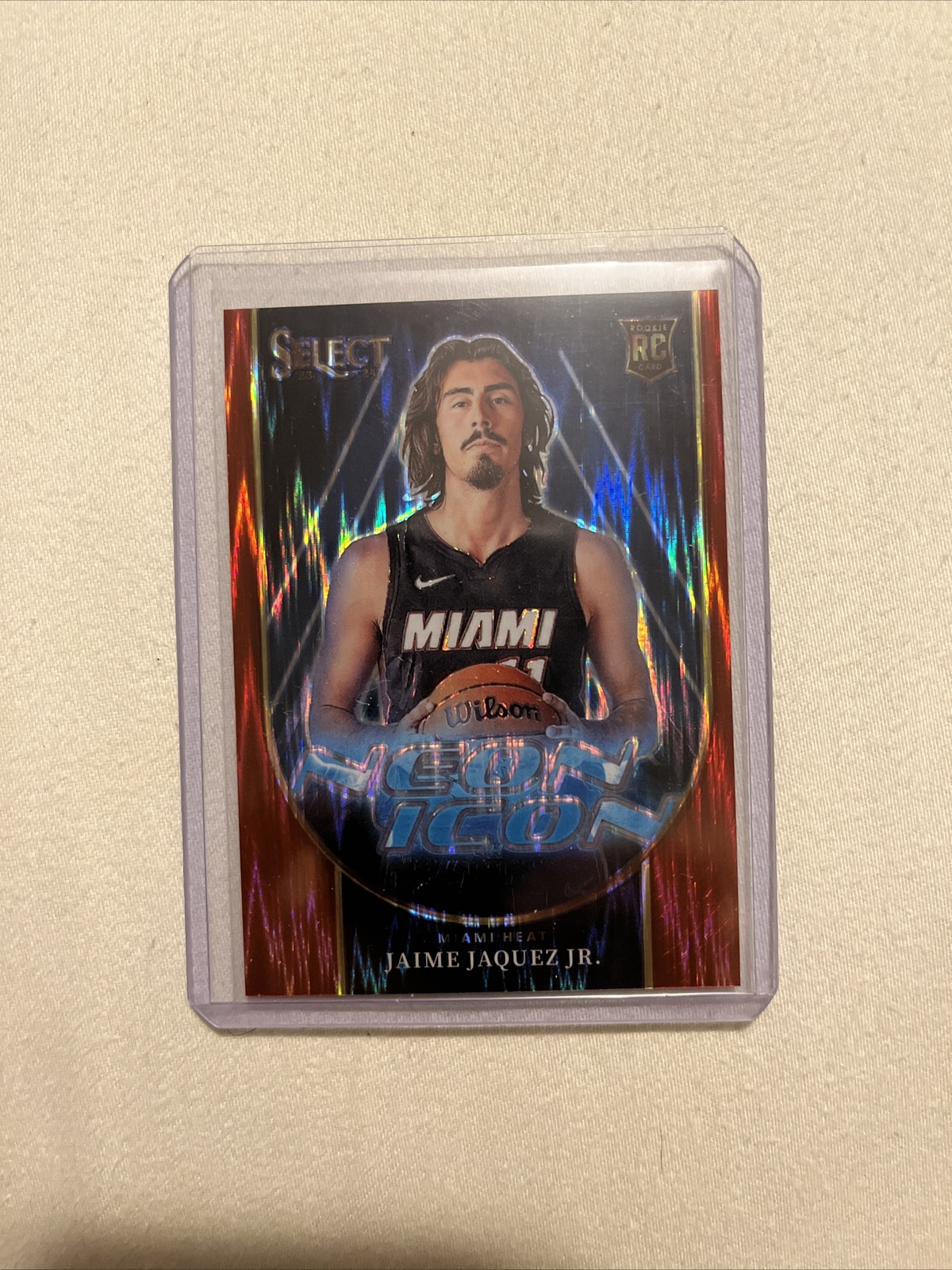 2023-24 Select Neon Icon Jaime Jaquez RC Red 5/99! Rookie Heat Rare