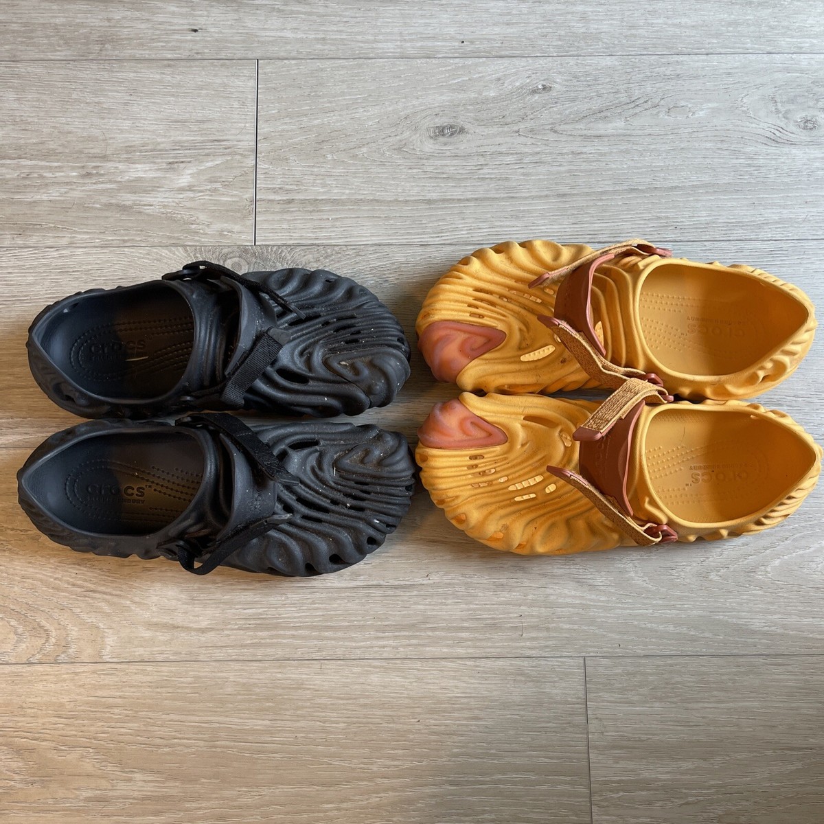 2 PAIR Crocs x Salehe Bembury Pollex Clog Orange Sorbet & Black | eBay