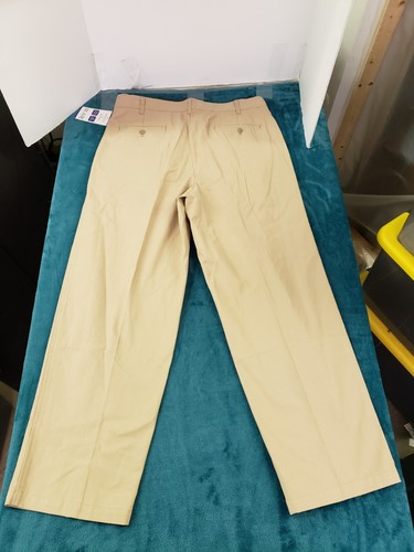 Blair Dress Pants Size 36 Mens Beige Pleated Career Slacks Adjusted Waist NWT - Picture 10 of 12