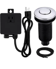 Garbage Disposal Air Switch, OUTLET Sink Top/Counter Top Waste Disposal Chromed