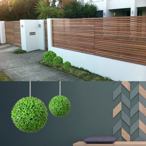 Patio 8" Artificial Rosa Verde Bola Imitación Hoja Interior Exterior Decoración - Imagen 6 de 6