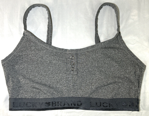 Lucky Brand Pull-Over grau Sport BH/Bralette Gr. Large ungepolstert