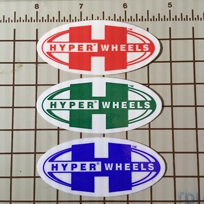 90s Hyper Wheels Stickers Vintage Senate Rollerblade Aggressive Inline Skate 