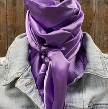 Wild Rag Scarf Lavender Solid 35" X 35" Western Cowgirl