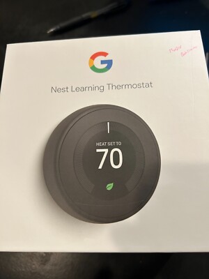 Nest 3rd Generation Learning Black Programmable Thermostat T3016US - BLACK