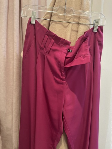 VINTAGE DOTTI Crop Pants Hot Pink SZ 12 Paperbag Cino - Picture 3 of 3