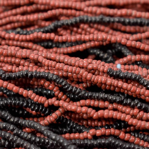 Baule Tamba rot und schwarz kleine kleine Perlen Halskette - Bild 5 von 8